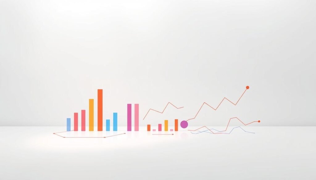 A modern, minimalist data visualization set against a clean, geometric background. The central focus is a set of simple, colored shapes and lines representing statistical concepts - bars, pie charts, scatter plots. The layout is balanced and symmetrical, with a sense of order and clarity. Soft, neutral lighting illuminates the scene, creating depth and dimension. The overall mood is one of precision, analysis, and intellectual engagement. The scene conveys the essence of data-driven insights, ready to support the article's exploration of statistical foundations.